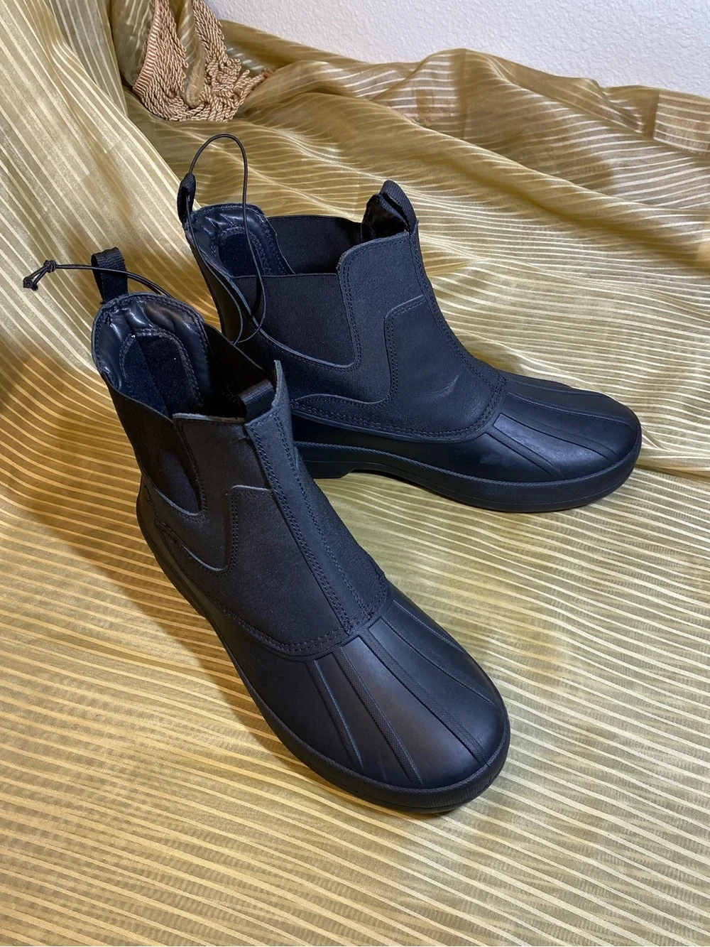 NWT GOODFELLOW men Waterproof Black Chelsea Duck Boots, size 12